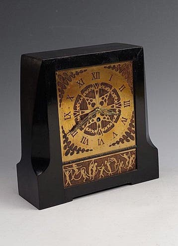 Klok - Erhard & Söhne - Hout, Messing - 1910-1920 -, Antiek en Kunst