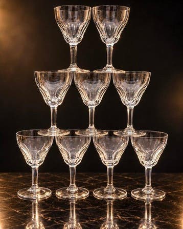 Val Saint Lambert - Drinkservies - Montana - geslepen