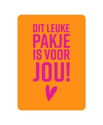 10x kaarten A6  Dit leuke pakje is voor jou, Ophalen of Verzenden, Nieuw