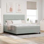 vidaXL Boxspringbed met matras Lichtgrijs 180 x 200 cm, Huis en Inrichting, Slaapkamer | Bedden, Verzenden, Nieuw, Stof