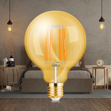 Voordeelpak 10x LED Lamp E27 Globe Filament - Brinton -, Ophalen of Verzenden, Nieuw, E27 (groot), Led-lamp