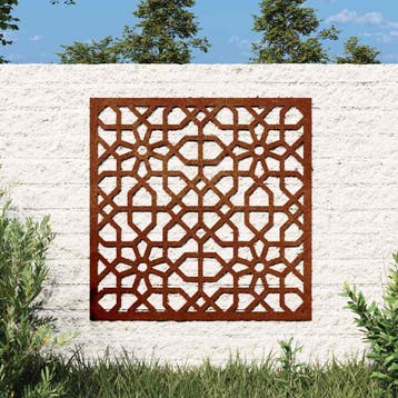 vidaXL Wanddecoratie tuin Moors ontwerp 55x55 cm cortenstaal, Verzenden, Nieuw