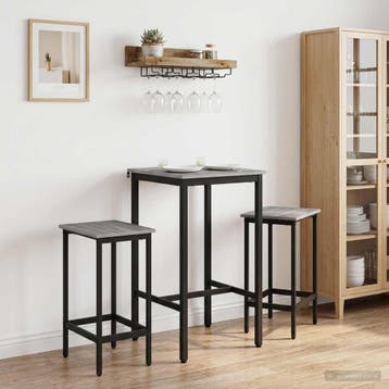 vidaXL Bartafel 52 x 52 x 90 cm Bewerkt hout Grijs Sonoma, Verzenden, Nieuw