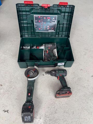 Online veiling: Metabo, accu gereedschapset in koffer, Gebruikt