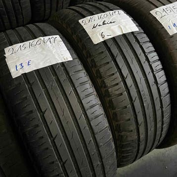 2 x Nokian 215-60-17 Zomerbanden 6mm, 17 inch, Ophalen of Verzenden, Band(en), Personenwagen