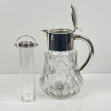 HKE - Kruik - Crystal Pitcher - iced drinks - Verzilverd,