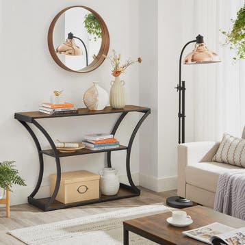 VASAGLE Console Tafel met 2 etages - Vintage Design voor Hal, Verzenden, Nieuw