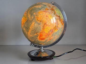 Globe - Ekskluzywny, szklany podwietlany COLUMBUS DUO