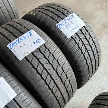 2 x Continental 245-50-18 100H RFT Winterbanden 6mm, Auto-onderdelen, Banden en Velgen, 18 inch, Band(en), Personenwagen, Gebruikt