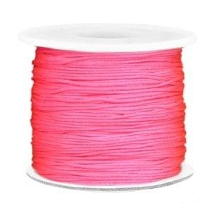 Per 2 meter Macramé draad 0.7mm Bright pink (Macramé koord, Ophalen of Verzenden, Nieuw, Draad