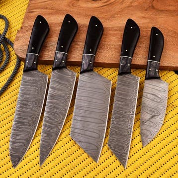 Keukenmes - Chefs knife - Gevouwen staal, Pakka-hout en