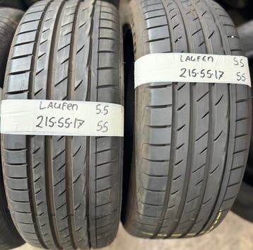2x 215-55-17 Laufen Zomer 2x 5.5mm €55 Per Band 215 55 17, Ophalen, 17 inch, Band(en), Personenwagen