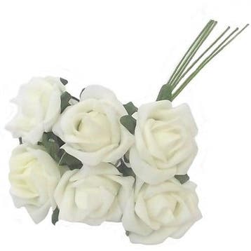 Foamroos Premier Kleurvast Ivory 4 cm Bundel 6 stuks, Ophalen of Verzenden, Nieuw