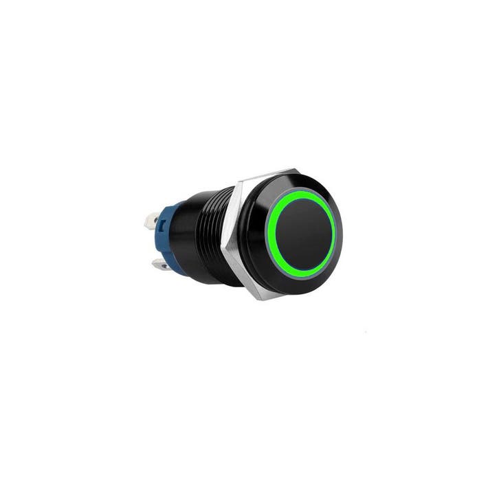 Push schakelaar groene verlichting - 19mm, Doe-het-zelf en Verbouw, Overige Doe-het-zelf en Verbouw, Nieuw, Ophalen of Verzenden