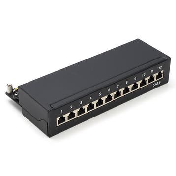 Patchpaneel | Cat6 S/FTP | 12 poorten (Desktop, Zwart), Verzenden, Nieuw