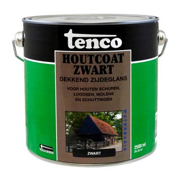Tenco houtcoat waterbasis 2,5 liter, zwart dekkend, Verzenden, Nieuw