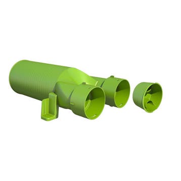 Ubbink Air Excellent AE34c Ventieladapter 180° 125 met 1, Ophalen of Verzenden, Nieuw