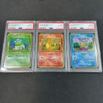 Pokémon - 3 Graded card - Bulbasaur, Charmander, Squirtle, Nieuw