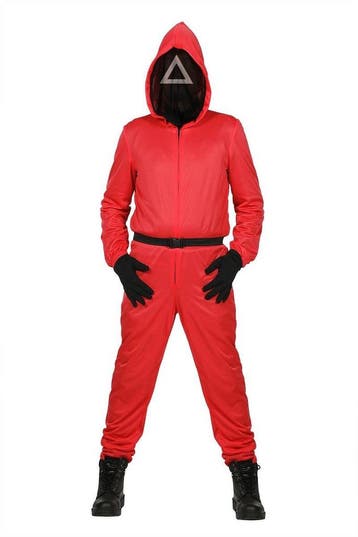 Squid Game Pak Rood Met Masker Driehoek, Ophalen of Verzenden, Nieuw