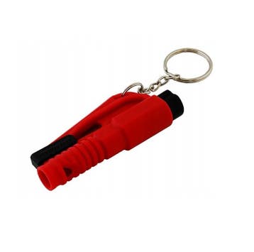 Veiligheidssleutelhanger - 3 in 1 - Rood, Auto diversen, Auto-accessoires, Ophalen of Verzenden, Nieuw