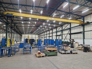 Demag enkelligger bovenloopkraan ± 18.100mm x 6.3t 001656U, Doe-het-zelf en Verbouw, Gereedschap | Overige machines, Ophalen, Gebruikt
