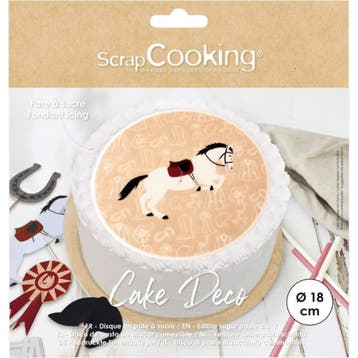 ScrapCooking Decoratie Sheet Paard Ø18cm, Verzenden, Nieuw