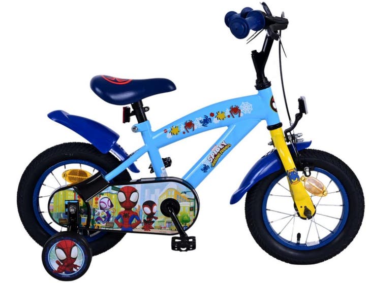 Spidey Kinderfiets - Jongens - 12 inch - Blauw, Fietsen en Brommers, Fietsen | Kinderfietsjes, Minder dan 16 inch, Nieuw, Zijwieltjes
