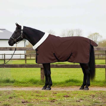 vidaXL Paardendeken Volledig Donkerbruin 75 cm Polar fleece, Verzenden, Nieuw