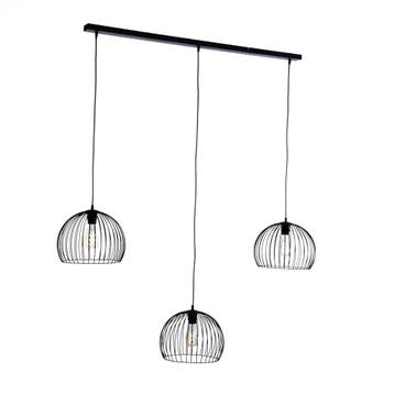 Moderne hanglamp zwart 3-lichts - Koopa, Verzenden, Nieuw, Modern