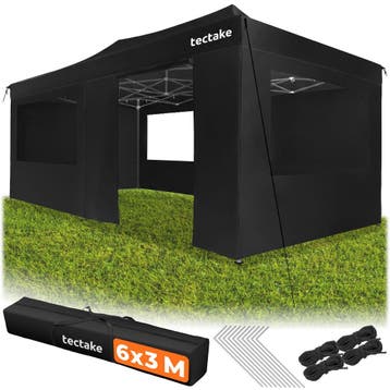 Opvouwbare paviljoen Viola 3x6 m, aluminium, 6 zijpanelen, Verzenden, Nieuw