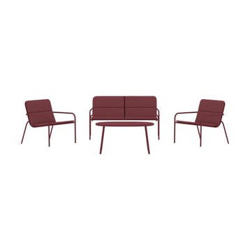 *WOONWINKEL* Loungeset Dieprood Met Kussens, Verzenden, Nieuw