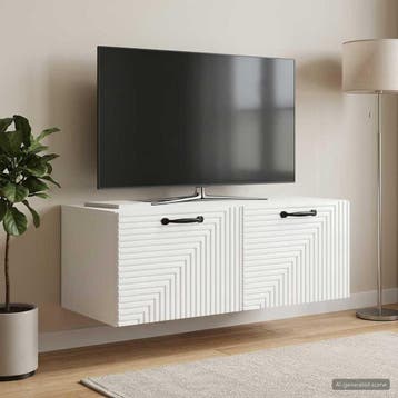 vidaXL Wandbeugel TV-kast Hoogglans Wit 78,5 x 41 x 30 cm, Huis en Inrichting, Kasten | Televisiemeubels, Minder dan 50 cm, Verzenden