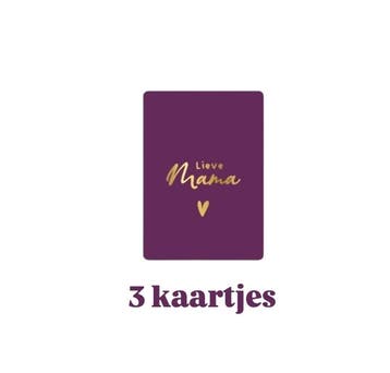 3 kleine kaartjes - LIEVE MAMA - moeder - moederdag - mam..., Ophalen of Verzenden, Nieuw