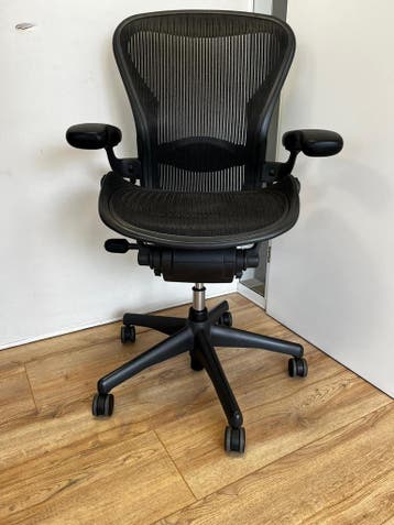 Herman Miller Chair - Size B Aeron - Full option version, Verzenden, Zwart, Zo goed als nieuw, Bureaustoel