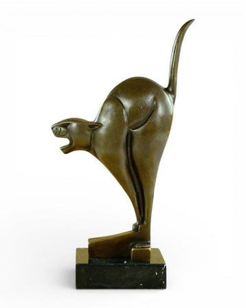 Chris van der Hoef (1875-1933) - after - sculptuur, Hissing