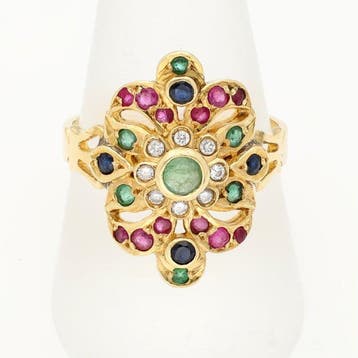 Ring - 18 karaat Geel goud - Diamant -, Nieuw
