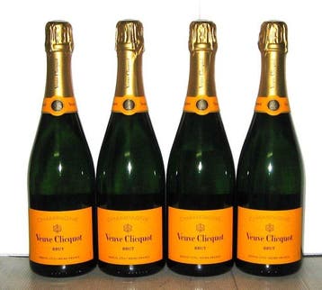Veuve Clicquot, Carte Jaune - Champagne Brut - 4 Flessen, Nieuw