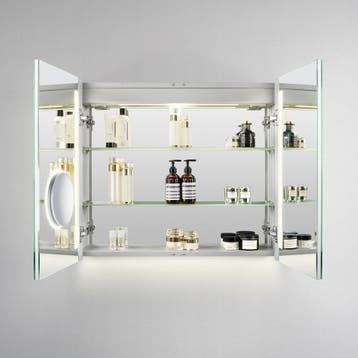 HIPP Design spiegelkast - Verticale LED Banen en Indirecte, Huis en Inrichting, Badkamer | Badkamermeubels, Ophalen of Verzenden