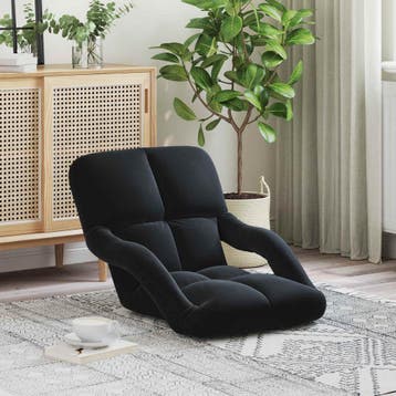 vidaXL Verstelbare vlo stoelen Zwart Fluweel, Verzenden, Nieuw, Zwart