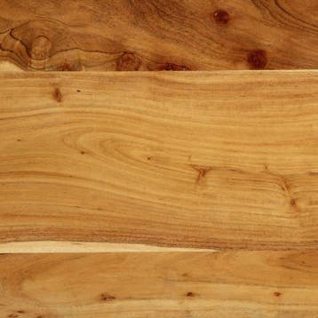 vidaXL Hoofdeinde 120 cm massief hout acacia en ijzer, Verzenden, Nieuw, Bruin, Hout