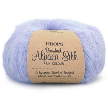 DROPS Brushed Alpaca Silk Uni Colour - 17 licht lavendelbl, Ophalen of Verzenden, Nieuw