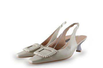 Zinda Slingbacks in maat 38 Wit, Verzenden, Wit, Zo goed als nieuw, Zinda