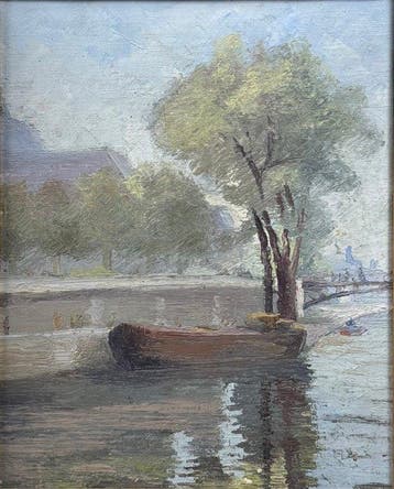 Léon Gaud (1844-1908), Toegeschreven aan - Paysage fluviale,