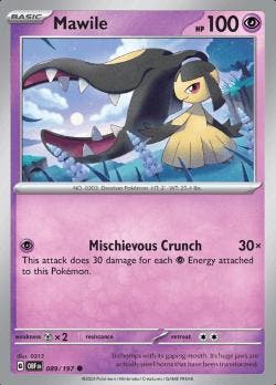 Mawile 089/197 reverse holo Obsidian flames, Hobby en Vrije tijd, Verzamelkaartspellen | Pokémon, Losse kaart, Nieuw, Foil, Ophalen of Verzenden