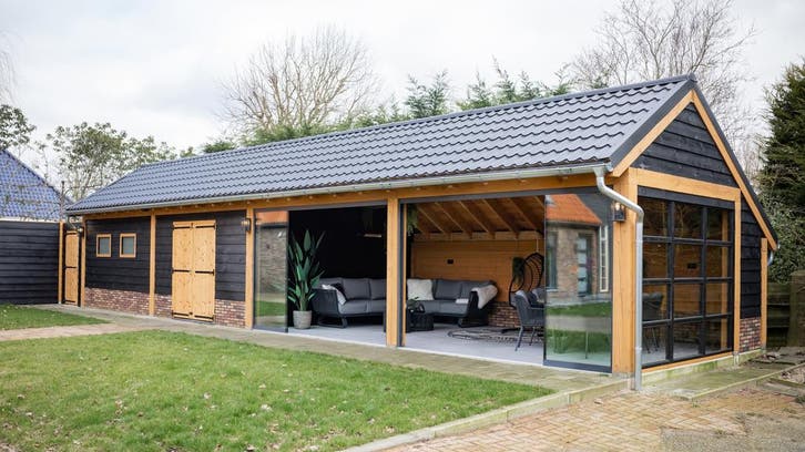 ACTIE | Drentse kapschuur met schuur 1600x450cm type Sander, Tuin en Terras, Overkappingen, Nieuw, Ophalen of Verzenden