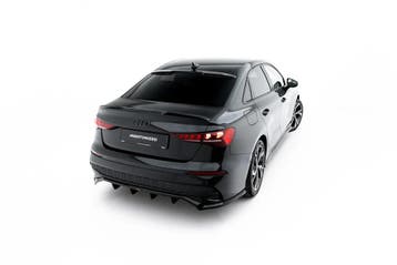Spoiler Cap Audi A3 Sedan 8Y Facelift Maxton Glanzend zwart, Ophalen of Verzenden, Nieuw
