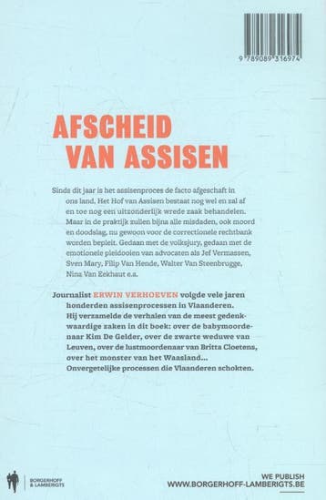 Afscheid van Assisen 9789089316974 Erwin Verhoeven, Verzenden, Gelezen, Erwin Verhoeven