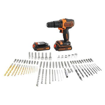 BLACK &amp; DECKER - Percussion Drill - Li Ion Battery 2x..., Verzenden, Nieuw