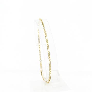 Gouden Figaro schakelarmband, Ophalen of Verzenden, Gebruikt, Overige kleuren, Goud