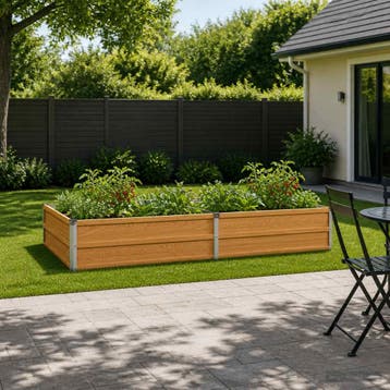 vidaXL Verhoogd Tuinbed Naturel 160 x 80 x 24 cm koudgewalst, Minder dan 30 cm, Verzenden, Nieuw, Metaal